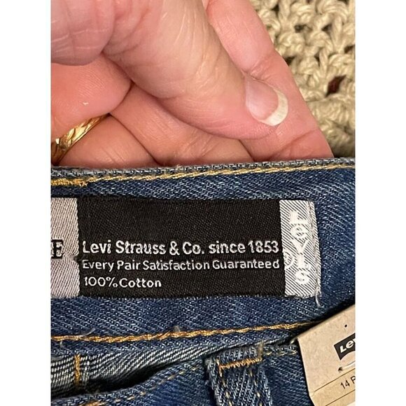 2‎ PAIR NWT Levis SilverTab Stay Loose Jeans 100% Cotton  Blue Denim SZ 14R 27 - Picture 13 of 14